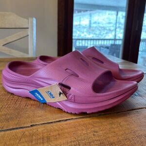 Hoka Pink Slide Sandals